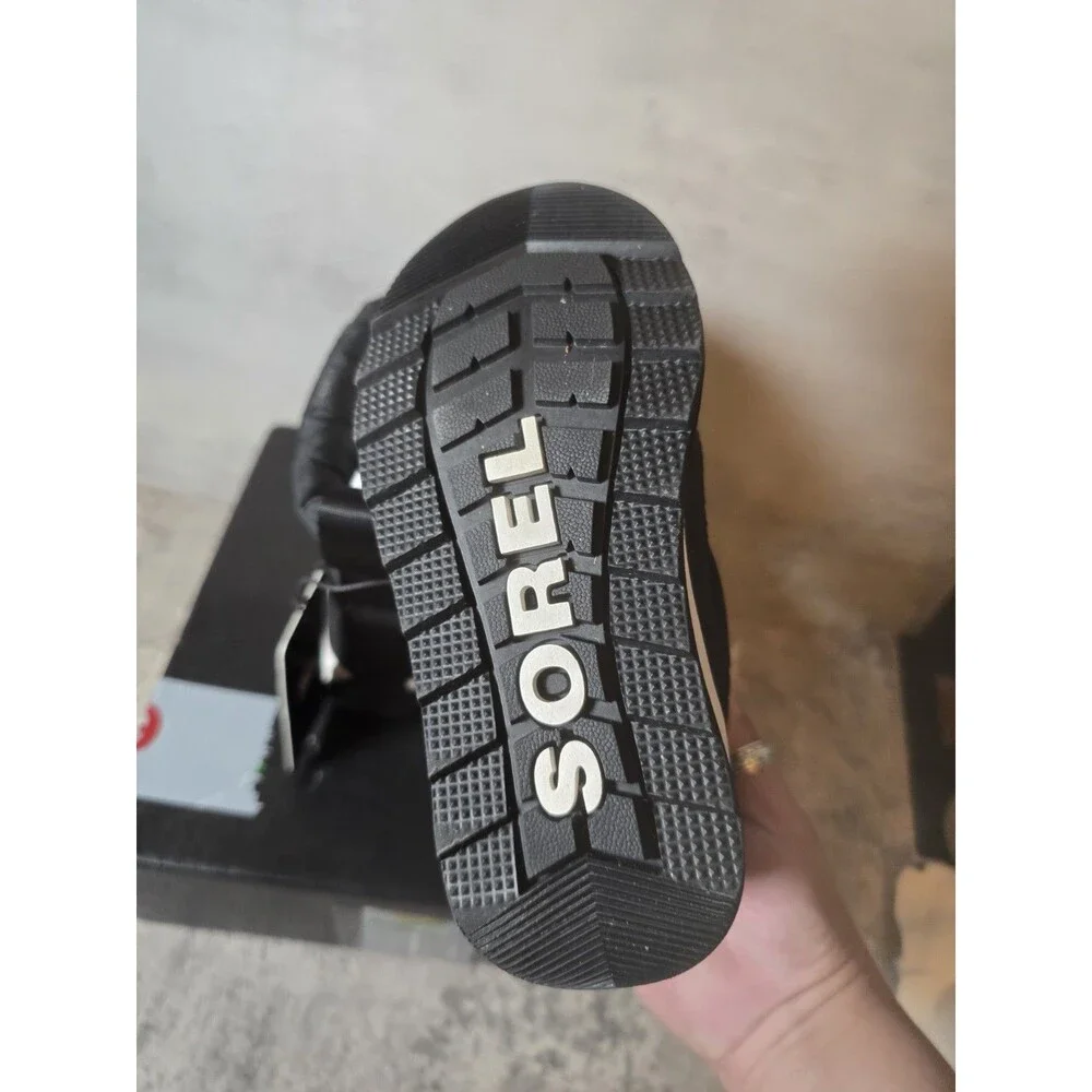 New Sorel Toddler Whitney II Strap Size 9 Waterproof Winter Boot Black & White